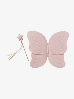 Ailes De Papillon En Gaze De Coton + Baguette Magique Rose - Vertbaudet