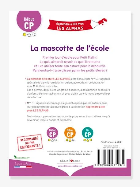Apprendre à Lire Avec Les Alphas - La Mascotte De L'école RÉCRÉALIRE Violet - Recrealire – Image 4