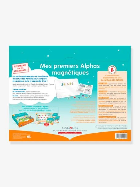 Coffret Mes Premiers Alphas Magnétiques - RÉCRÉALIRE Bleu Et Orange - Recrealire – Image 3
