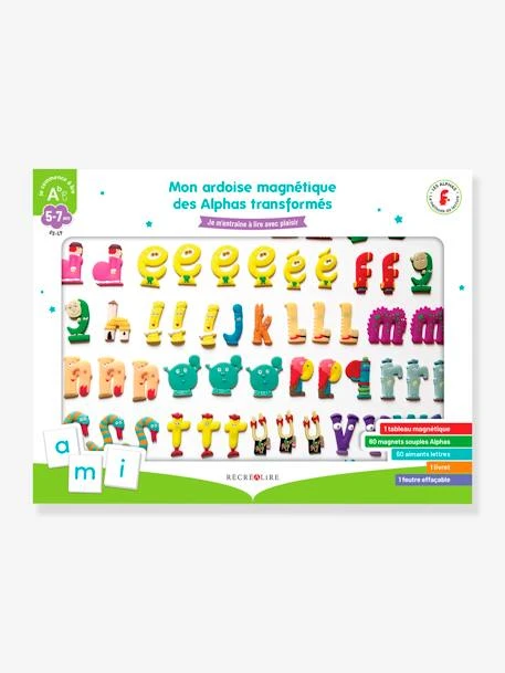 Coffret Mon Ardoise Magnétique Des Alphas Transformés - RÉCRÉALIRE Blanc Et Vert - Recrealire – Image 2