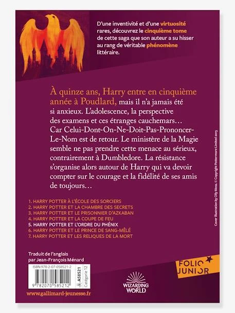 Harry Potter Et L'Ordre Du Phénix -T5 - GALLIMARD JEUNESSE Marron - Gallimard – Image 2