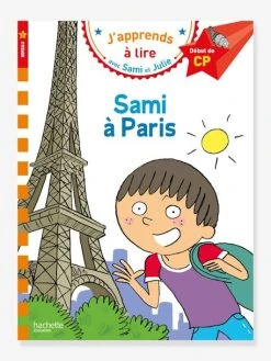 Livre éducatif J’apprends à Lire Avec Sami Et Julie - Sami à Paris, Niveau 1 HACHETTE EDUCATION Blanc Clair Uni Avec Decor - Hachette