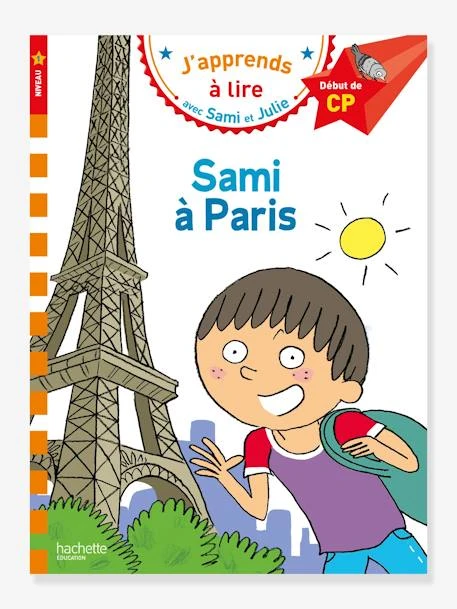 Livre éducatif J’apprends à Lire Avec Sami Et Julie - Sami à Paris, Niveau 1 HACHETTE EDUCATION Blanc Clair Uni Avec Decor - Hachette