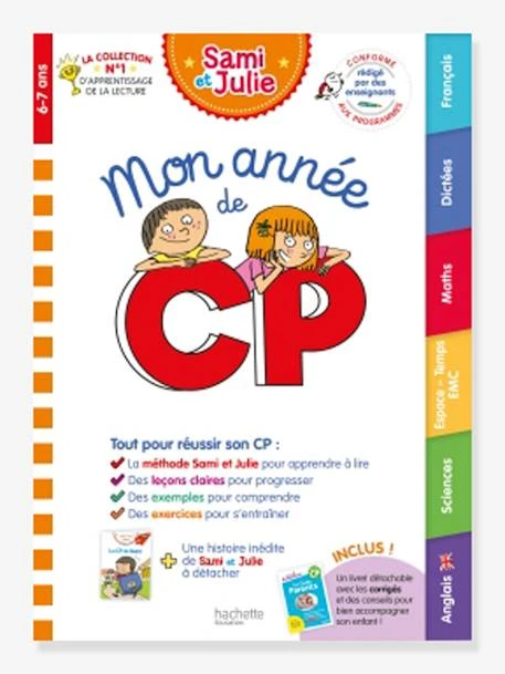 Livre éducatif Sami Et Julie - Mon Année De CP Avec Sami Et Julie (toutes Les Matières) - HACHETTE ÉDUCATION Blanc - Hachette