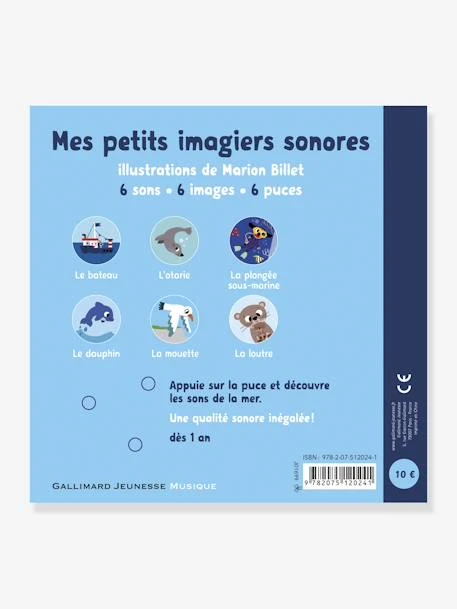 Livre Sonore La Mer GALLIMARD JEUNESSE Bleu - Gallimard – Image 2