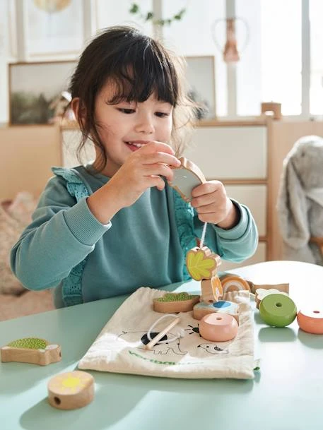 Mes Premières Perles à Enfiler En Bois FSC® Multicolore - Vertbaudet – Image 3