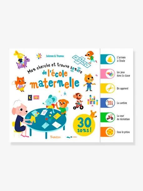 Mon Cherche Et Trouve Sonore De L'école Maternelle - TOURBILLON Blanc - Hachette