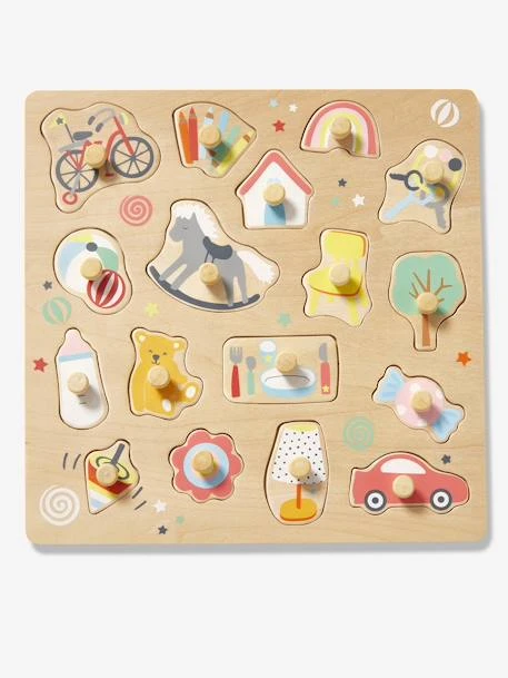 Puzzle Bouton Happy En Bois FSC® Multicolore - Vertbaudet – Image 3