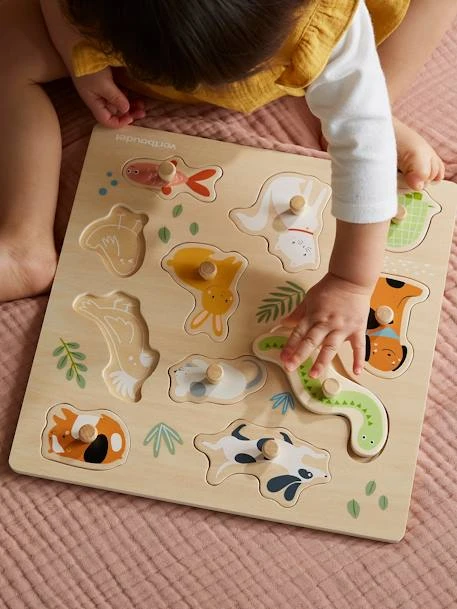 Puzzle Boutons Animaux De Compagnie En Bois FSC® Multicolore - Vertbaudet – Image 2
