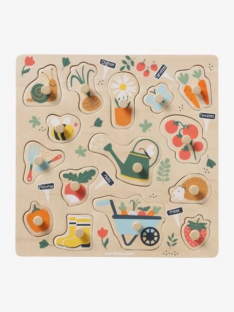 Puzzle Boutons Jardin En Bois FSC® Multicolore - Vertbaudet – Image 3