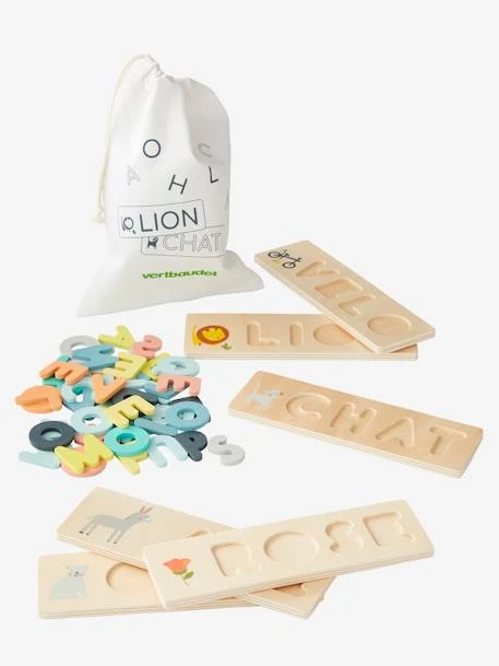 Puzzle Des Mots à Encastrer En Bois FSC® Multicolore - Vertbaudet – Image 2