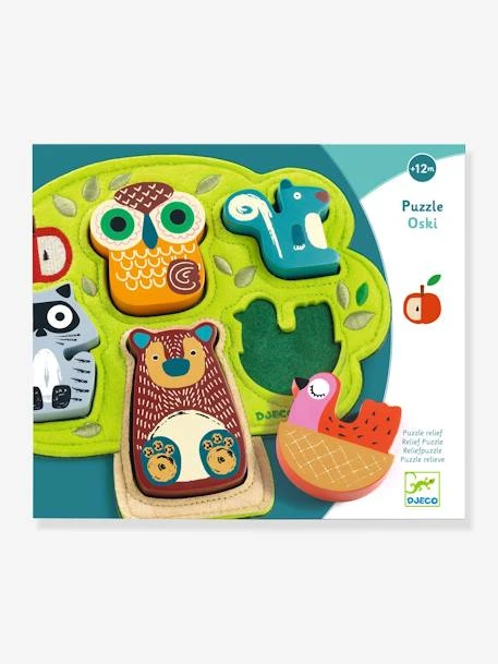 Puzzle Feutrine Oski - DJECO Vert - Djeco – Image 2