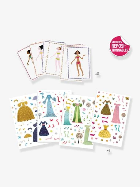 Stickers Repositionnables Robes Des 4 Saisons DJECO Rose - Djeco – Image 2